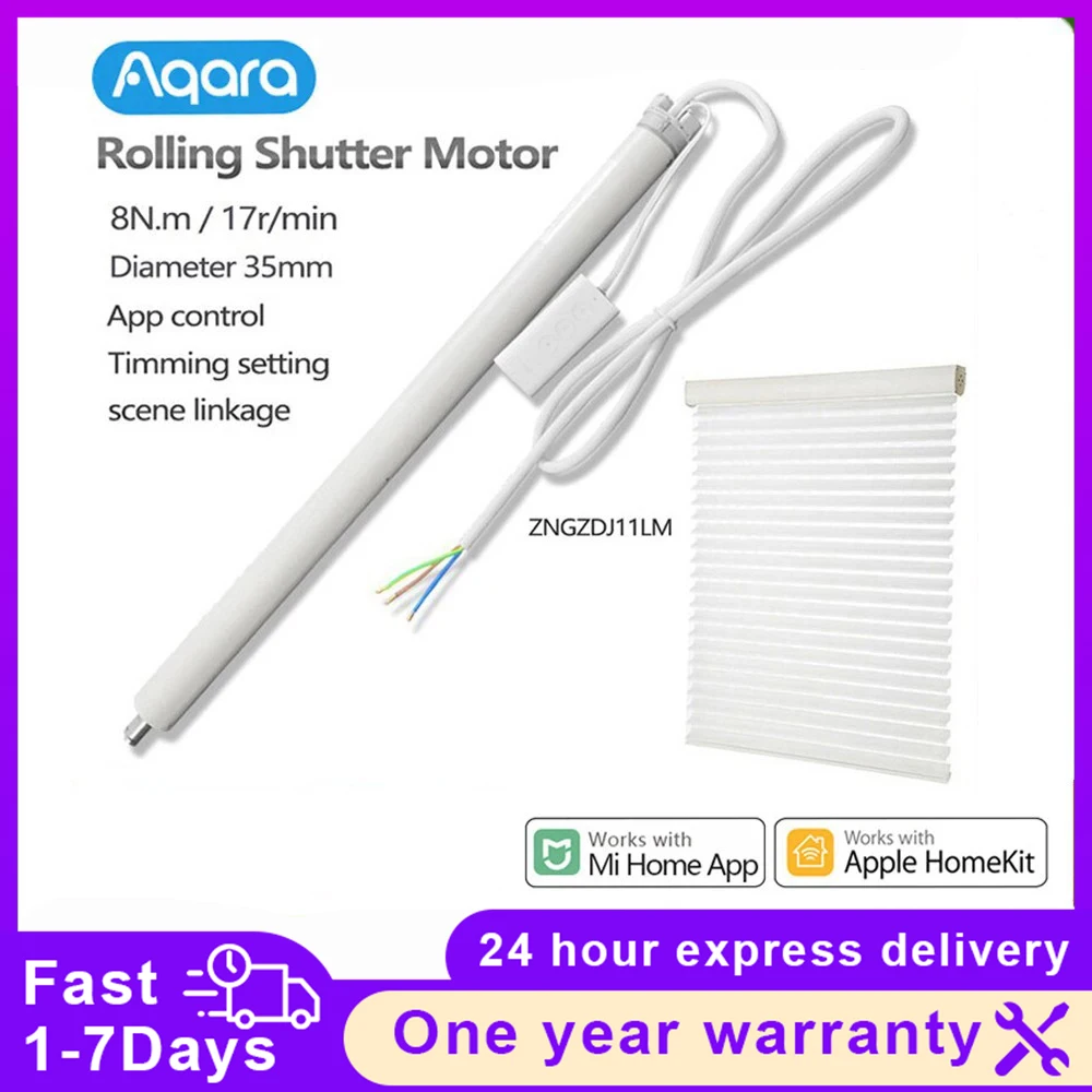 Aqara Smart Roller Motor Zigbee Curtain Rolling Shutter Motor Timing Setting Remote Control works with Apple HomeKit Mi Home APP