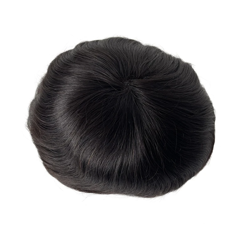 نظام استبدال الشعر البشري الهندي # 1b اللون 8x10 بوصة كامل الدانتيل الرجال الشعر المستعار