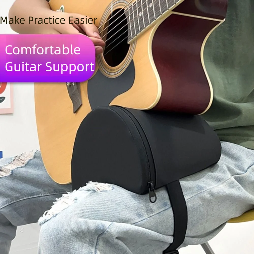 

High Density Sponge Guitar Rest Cushion Portable Contoured Leg Balance Support Leather Cover Soft Durable Guitar Parts