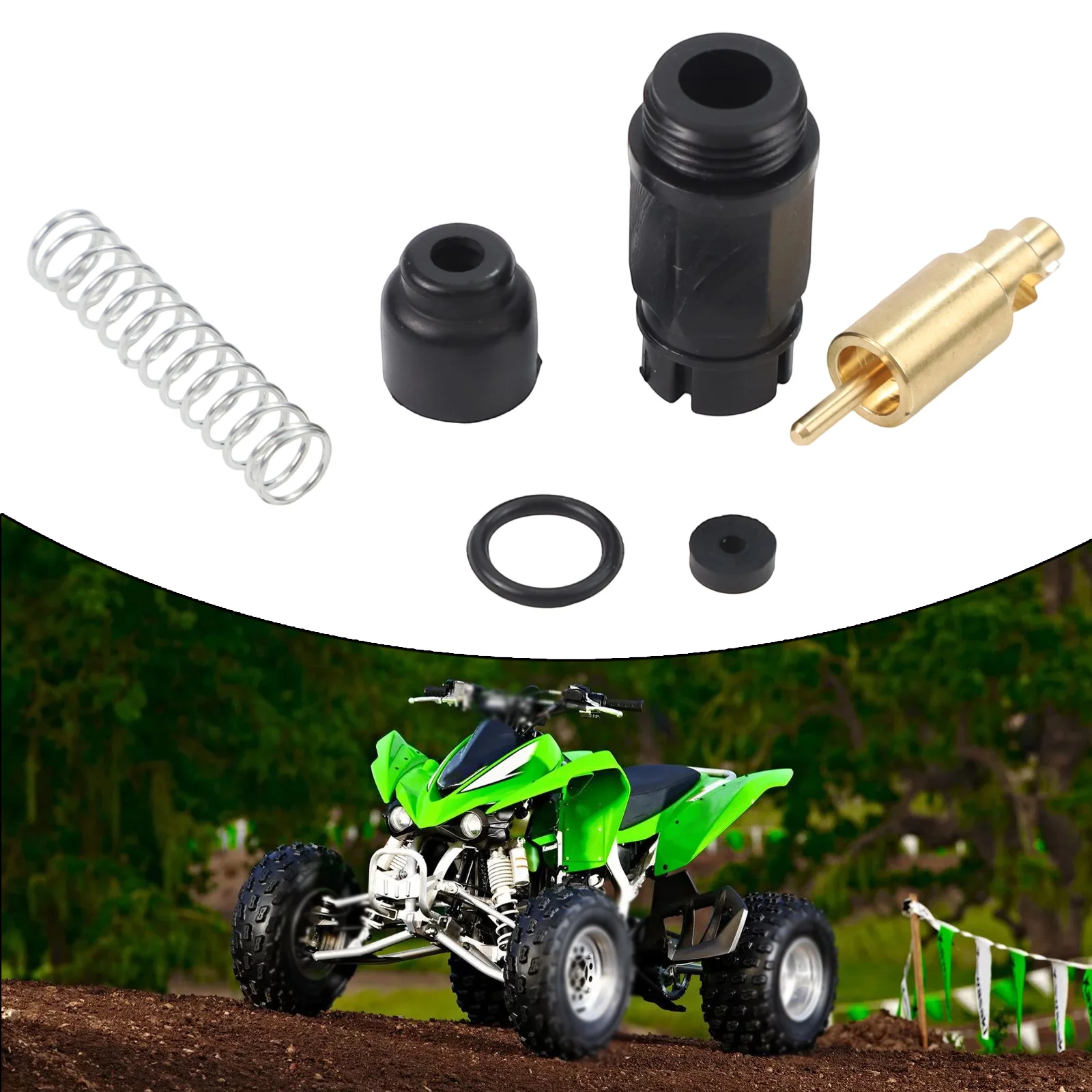 

Carburetor Choke Starter Valve Plunger Kit for Kawasaki ATV For Bayou 300 4X4 KLF300 1989 2005 and Other Models 16016 1101