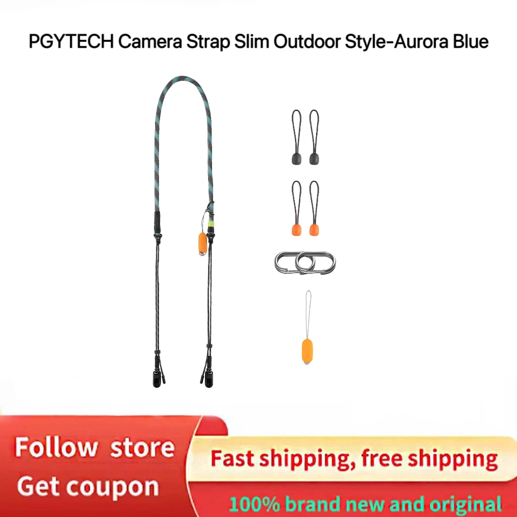 PGYTECH Slim Camera Strap Outdoor Style Aurora Blue Durable Adjustable Photography Equipment for Men And Women