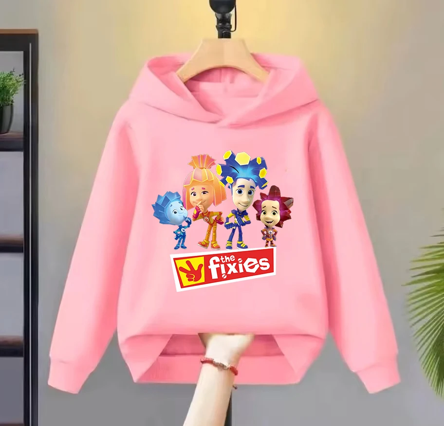 The Fixies Graphic Kids Hoodie Girls Boys Hooded Sweatshirts Girls Long Sleeve Tracksuit Pullover Autumn Children Fashion Outfit