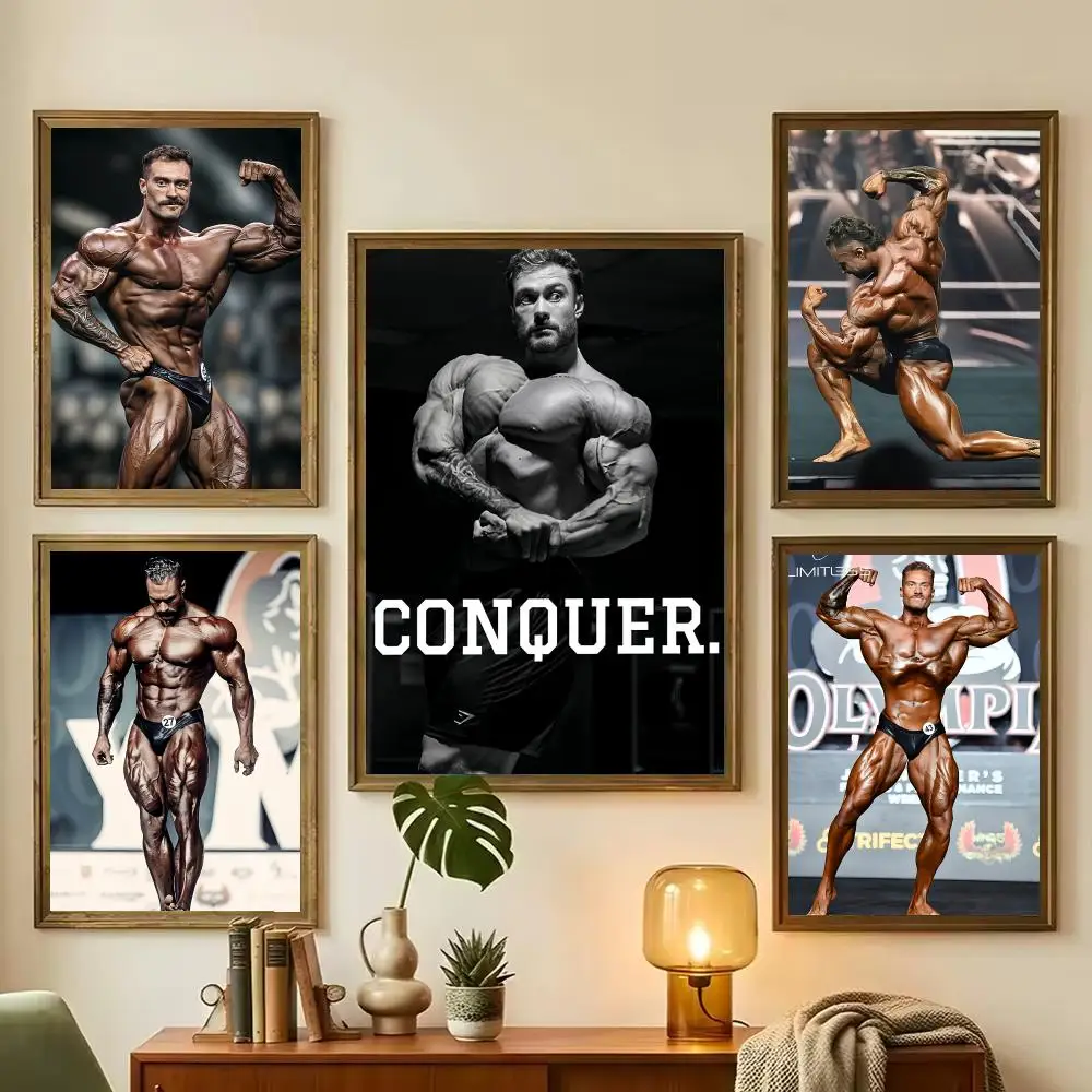 Chris Bumstead Bodybuilder Fitness Painting Calligraphy Stylish Wall Art Poster, Bedroom Living Room Home Decor Gift