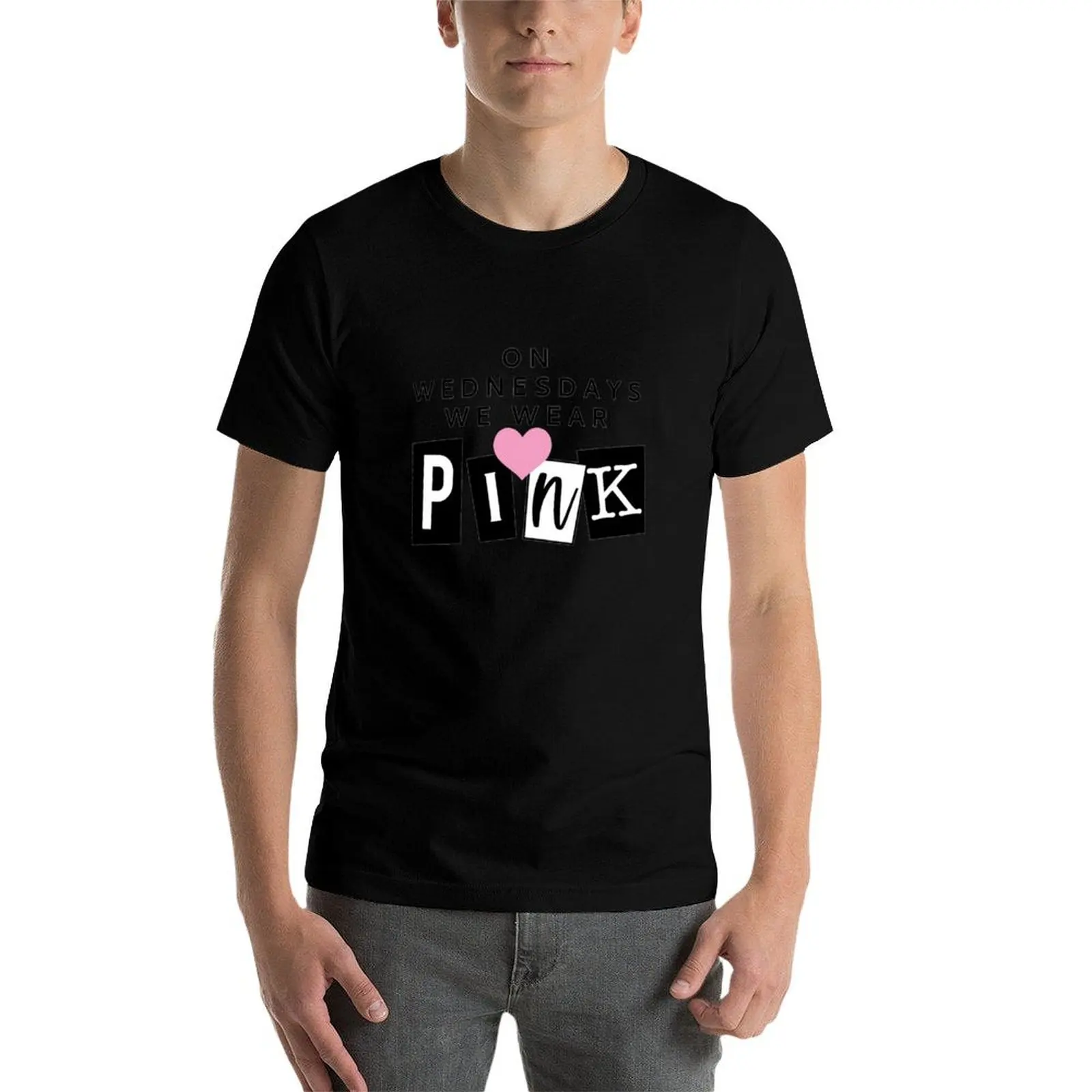 On wednesday we wear pink T-Shirt Basic Breathable Solid Color T-Shirt view 4