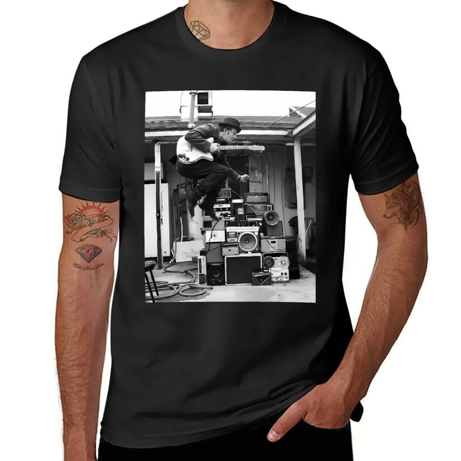 Tom Waits T-Shirt vintage plus size tops rapper graphic tees vintage graphic tee clothing for men