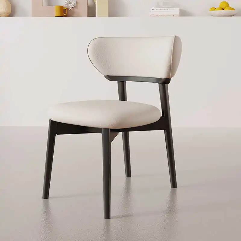 

Stainless Steel Modern Dining Chair French Cream Style Hotel Restaurant Designer Super Comfortable Leather Upholstery Wooden