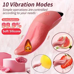 Female masturbation heated tongue licking vibrator clitoral G-spot stimulation oral sex device for couples sex toys adult produc