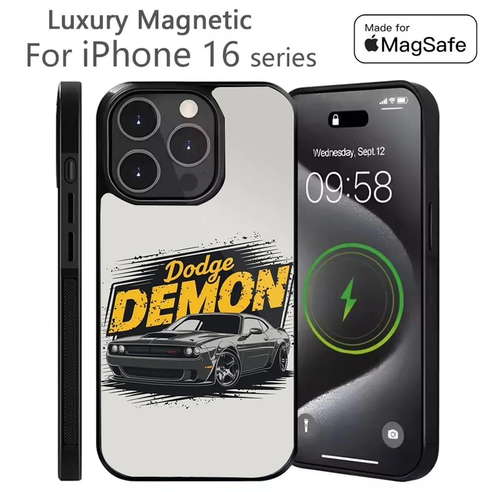 

D-DodgeS C-Challenger S-Srt Phone Case For iPhone 16,15,14,13,12,11,Plus,Pro,Max Mini Magsafe Magnetic Wireless Charging