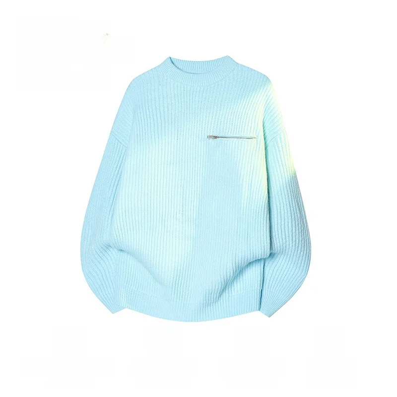 

Модный американский круглый вязаный свитер Ne с буквенным узором, спортивный свитер средней формы для молодых мужчин, повседневная одежда, теплая, функциональная