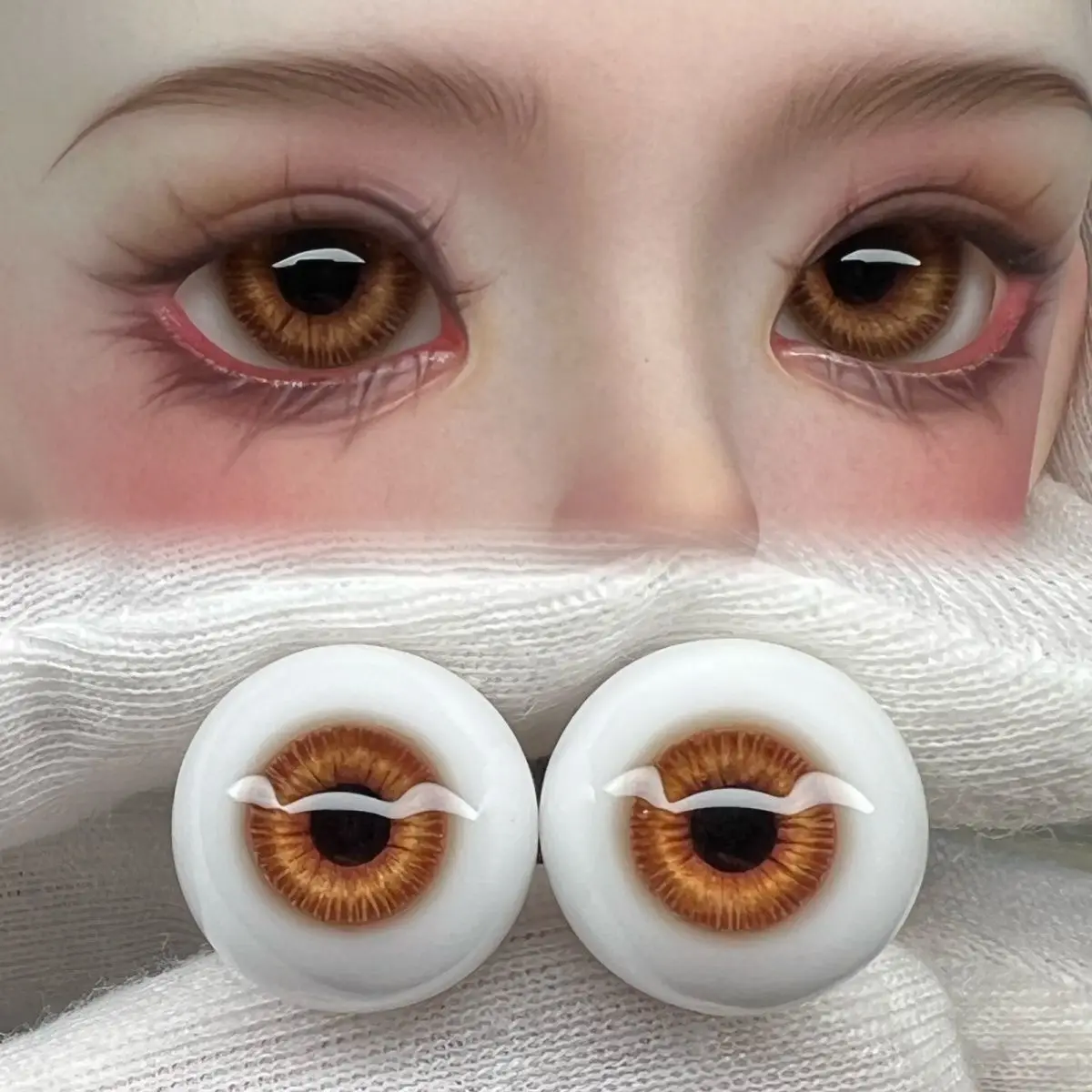 New 12/14/16/18mm Doll's Eyes for 1/3 1/4 1/6 Bjd Doll Plaster Eyeball Handmade Diy Girl Toys Dress Up Doll Accessories, No Doll