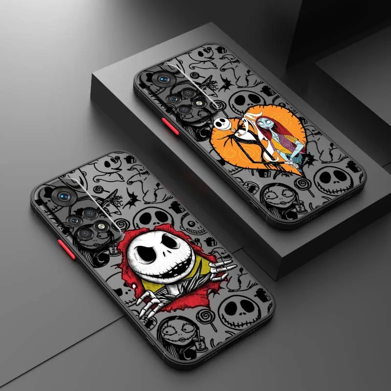 

Disney Christmas Eve Horror Phone Case For Xiaomi Redmi Note 13R 13 12 12S 11 12T 11S 11E 11T 10 Pro Plus Frosted Translucent