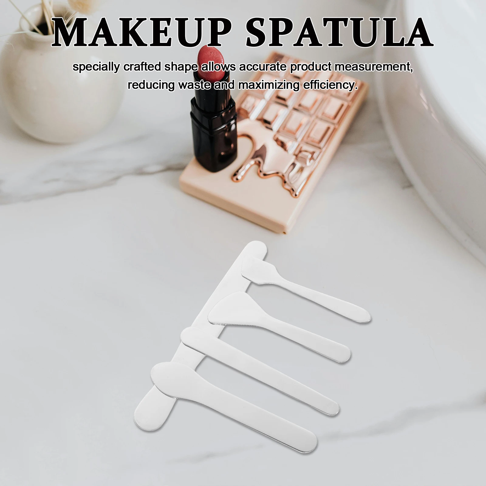 

5pcs Stainless Steel Makeup Spatula Set Face Spoon Eye Mask Applicator Beauty Tools Skincare Scoop For Women Mini