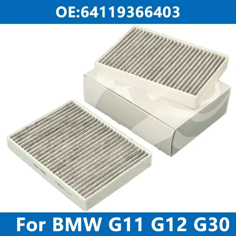 

2 stuks cabinefilter airconditioner 64119366403 Voor BMW G30 G31 G05 G06 G11 G12 518 520d 525i 530 620 725d 730X5X6 Geactiveerd