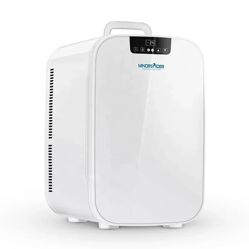 Glass door finishing fridge home refrigerator 25L white beauty makeup