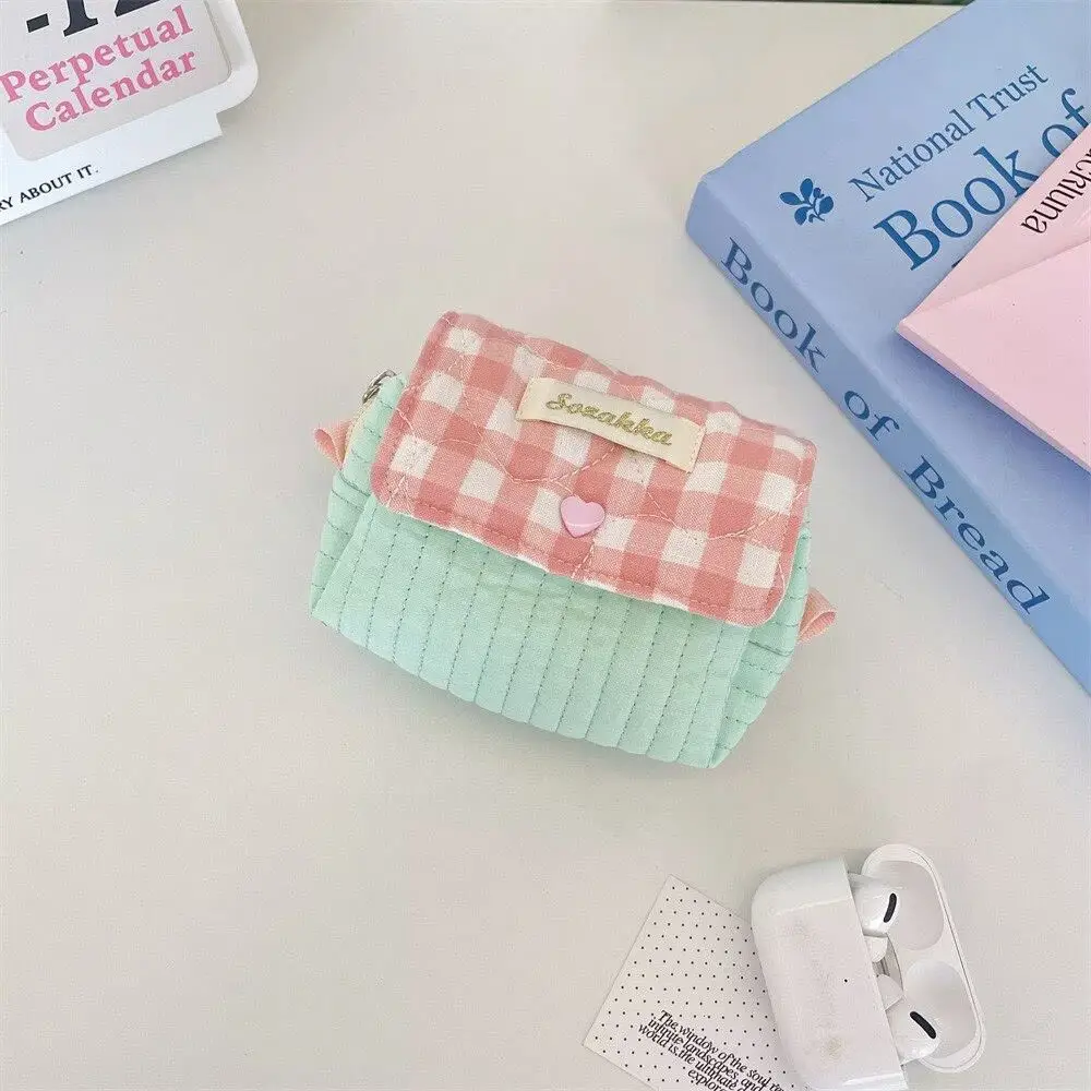 Color Blocking Flip Cover Design Portable Storage Bag Dopamine Color Matching Change Earphone Storage Bag Camera Protection Bag