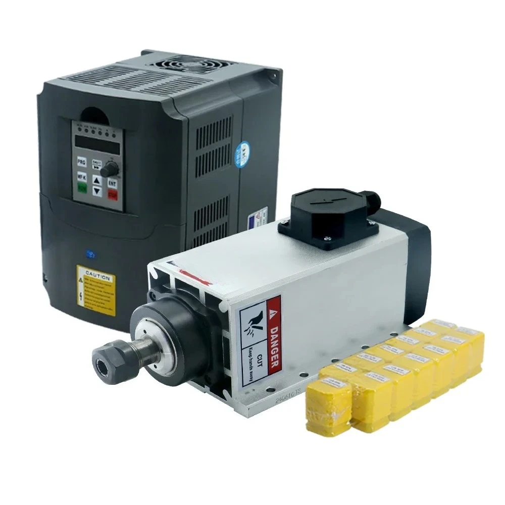 

High Performance CNC Machine Air-cooled 220V 380V ER25 3.5KW Automatic Engraving Spindle with 4KW Matching VFD