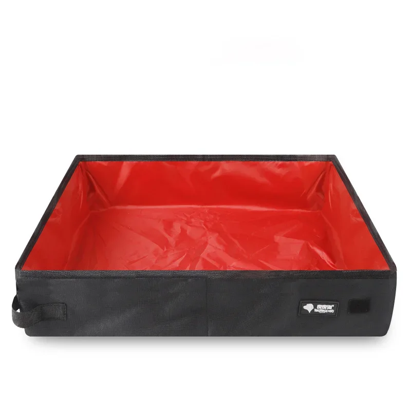 Portable Foldable Cat Litter Box Waterproof 600D Oxford Cloth Anti-slip Bottom Travel Cat Sand Tray For Indoor Outdoor Travel - view 5