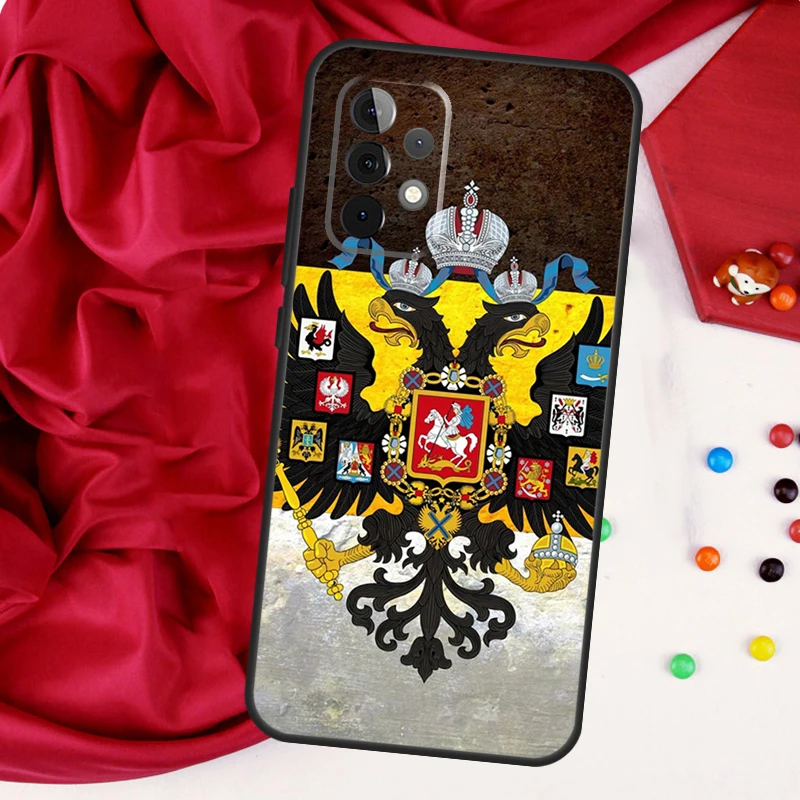 Russia Coat Of Arms Eagle Flag Case For Samsung Galaxy A54 A34 A14 A52 A72 A13 A33 A53 A73 A51 A71 A12 A22 A32 Cover
