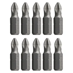 10pcs 25mm Anti Slip Electric Hex Shank Magnetic Screwdriver Drill Bit Set Hex Shank Screw Driver Bit PH1 PH2 PH3 PZ1 PZ2 PZ3