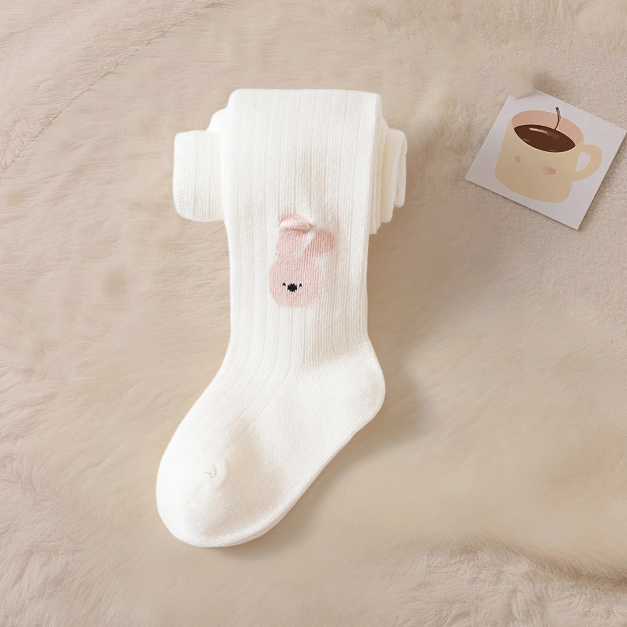 ユニコーンフラワーハートデザインの愛らしいベビーガールレギンス - 小さな女の子のための柔らかく伸縮性のある幼児用タイツ