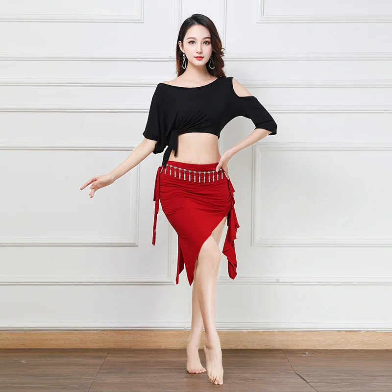plus Size Belly Dance Practice Suit Beginner Eastern Dance Performance Costume Slimming Practice Performance Ensemble