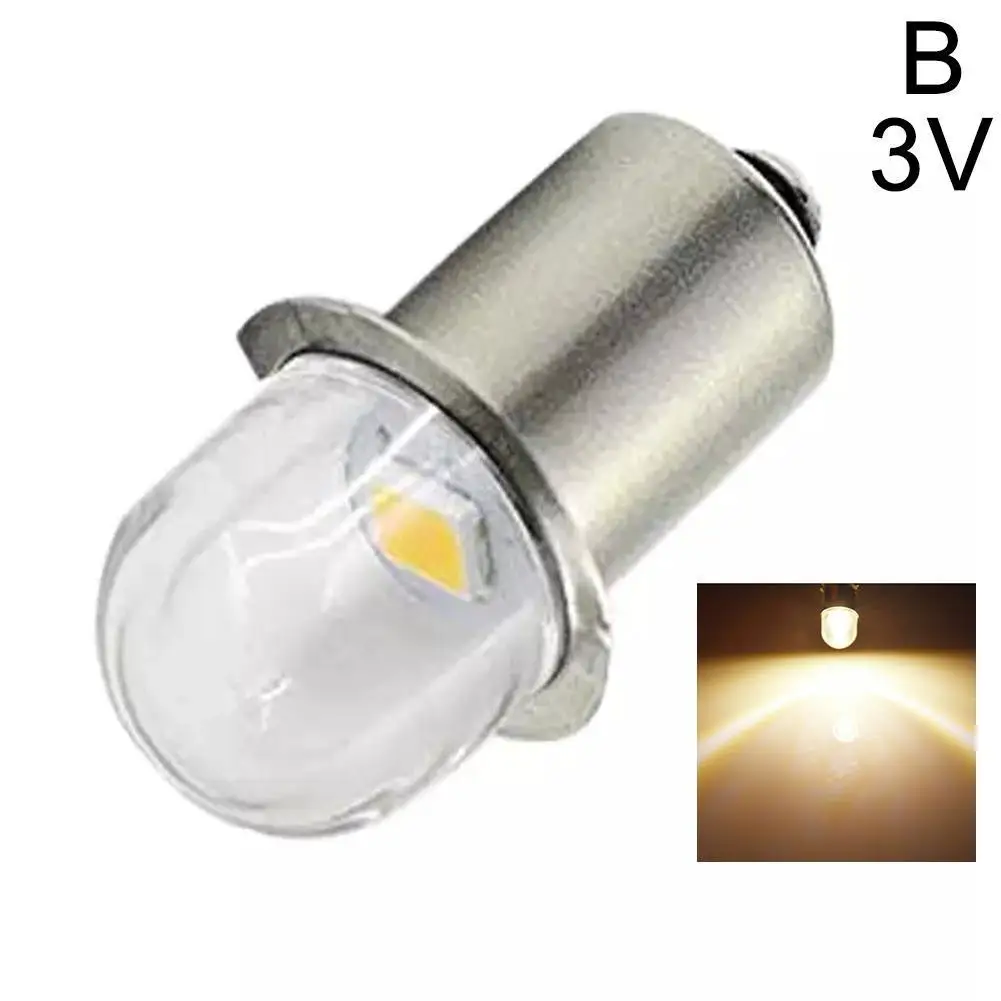 P13.5S PR2 PR3 LED Miniature Lamp DC 3V 12V 1SMD Warm White For Flashlight Replacement Bulb Torches Work Light 1pcs