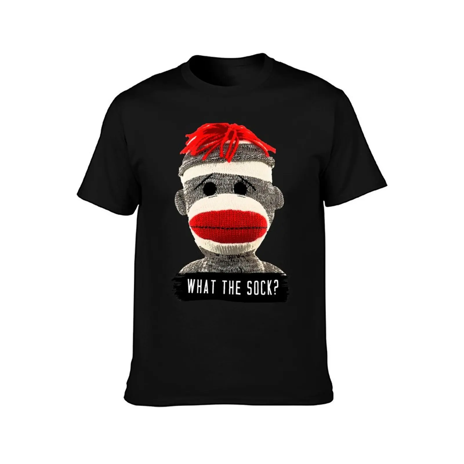 What The Sock? Sock Monkey T-Shirt Casual Work Wear T-Shirt view 2