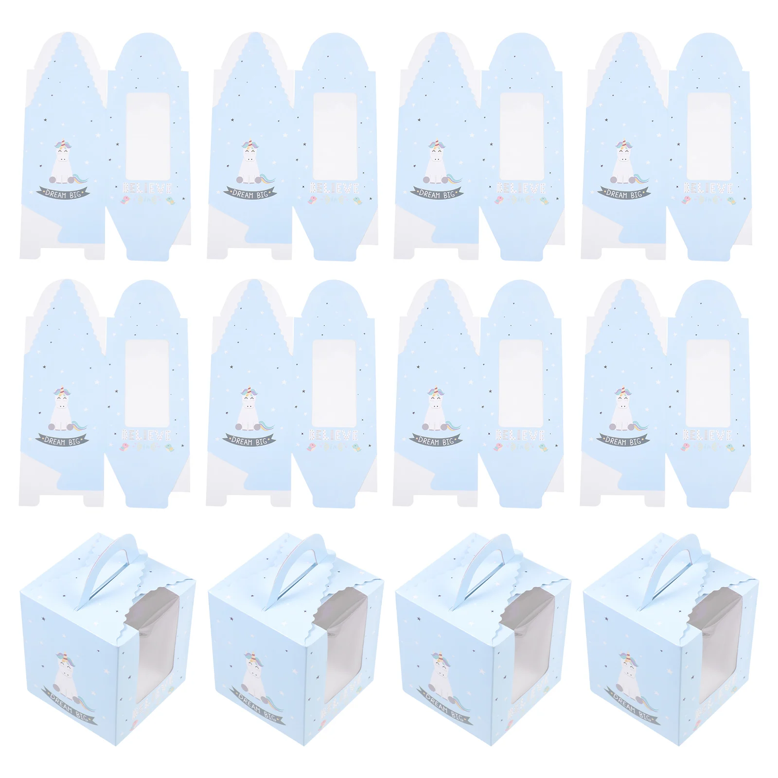 

50 Pcs Cake Box Paper Boxes Lightweight Cupcake Containers Storage Elegant Christmas Gift Wrap Simple Style Design Food