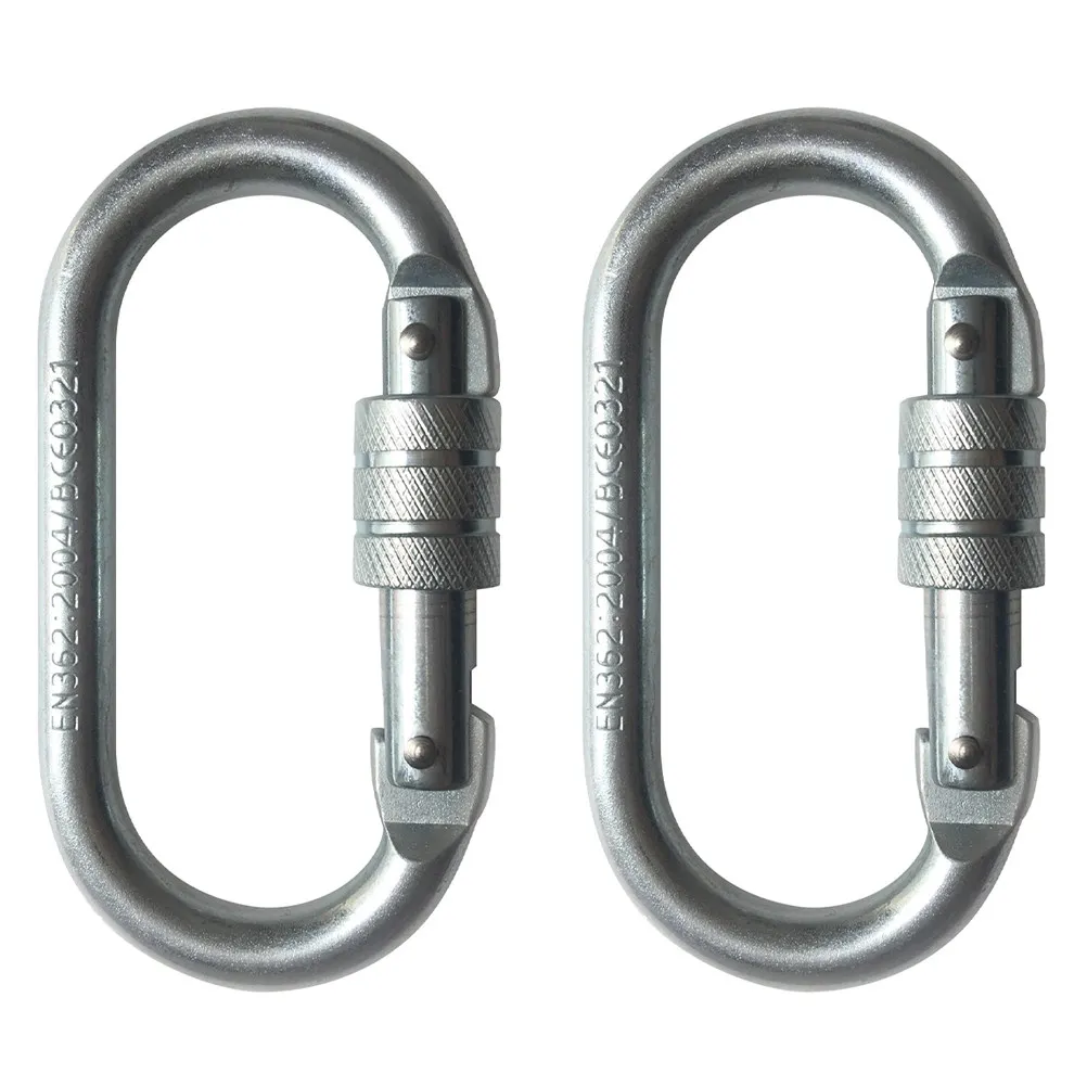 2Pcs Safety Lock Buckles Steel Alloy Carabiners Strong Lightweight Climbing Clips Yoga Hammock Hooks Camping Fishing Traveling