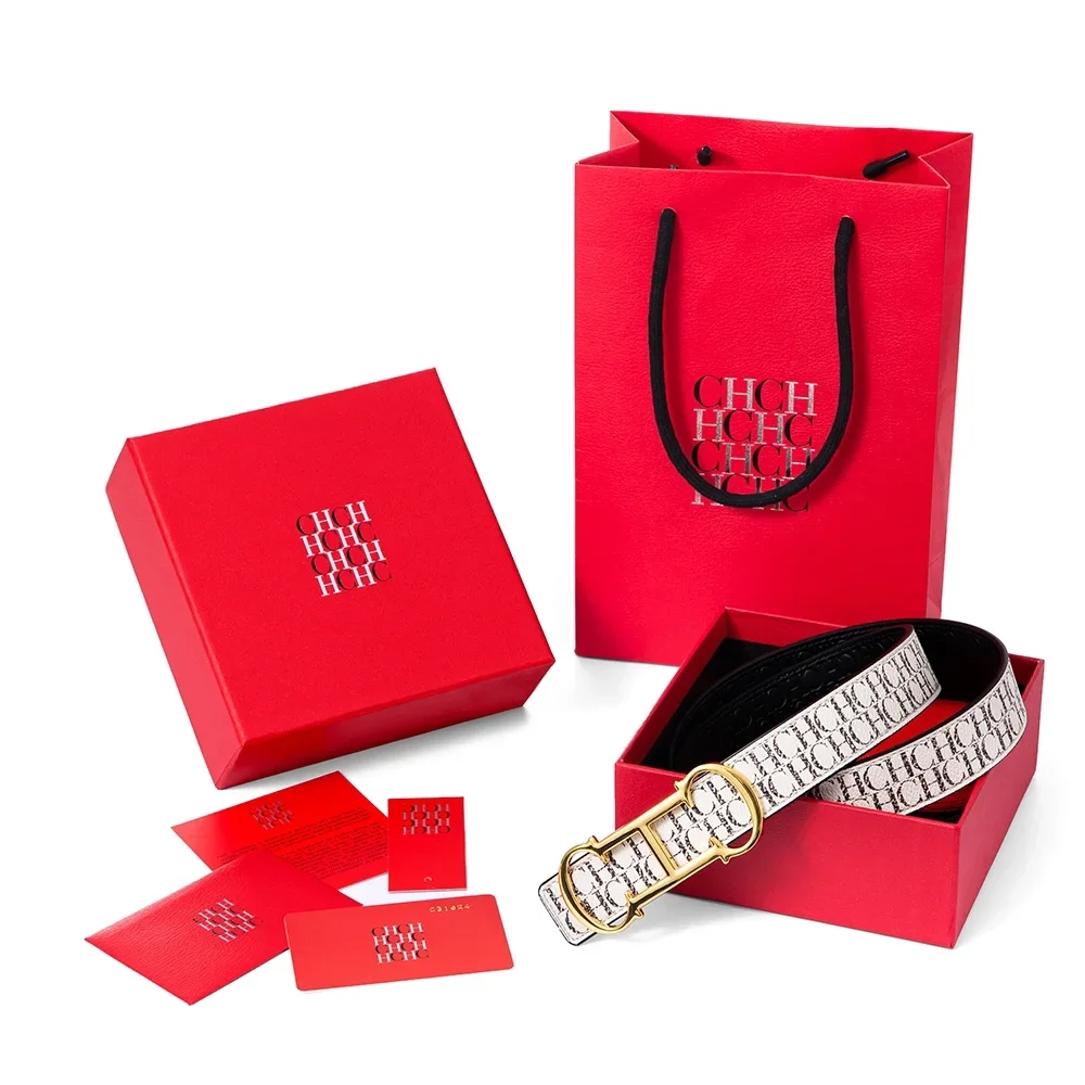 A 100/115cm Double-sided Gift Box Packaging Metal Buckle Is Suitable For Women's Daily Matching Use