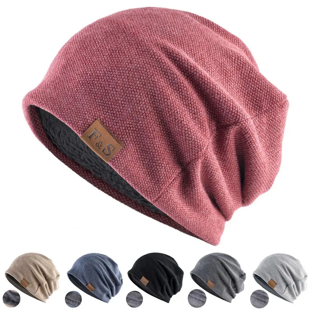 Ladies Hat  Chic Men Female Universal Knitted Cap  Anti-fade Knitted Hat