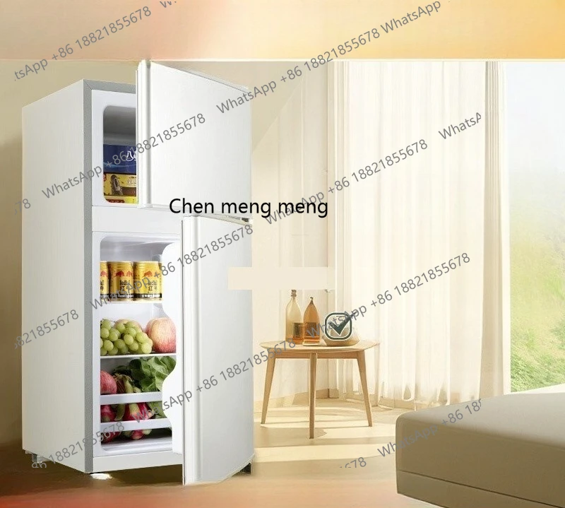 First-class energy-efficient small refrigerator for two people small refrigerator Rental room Dormitory double-door refrigerator