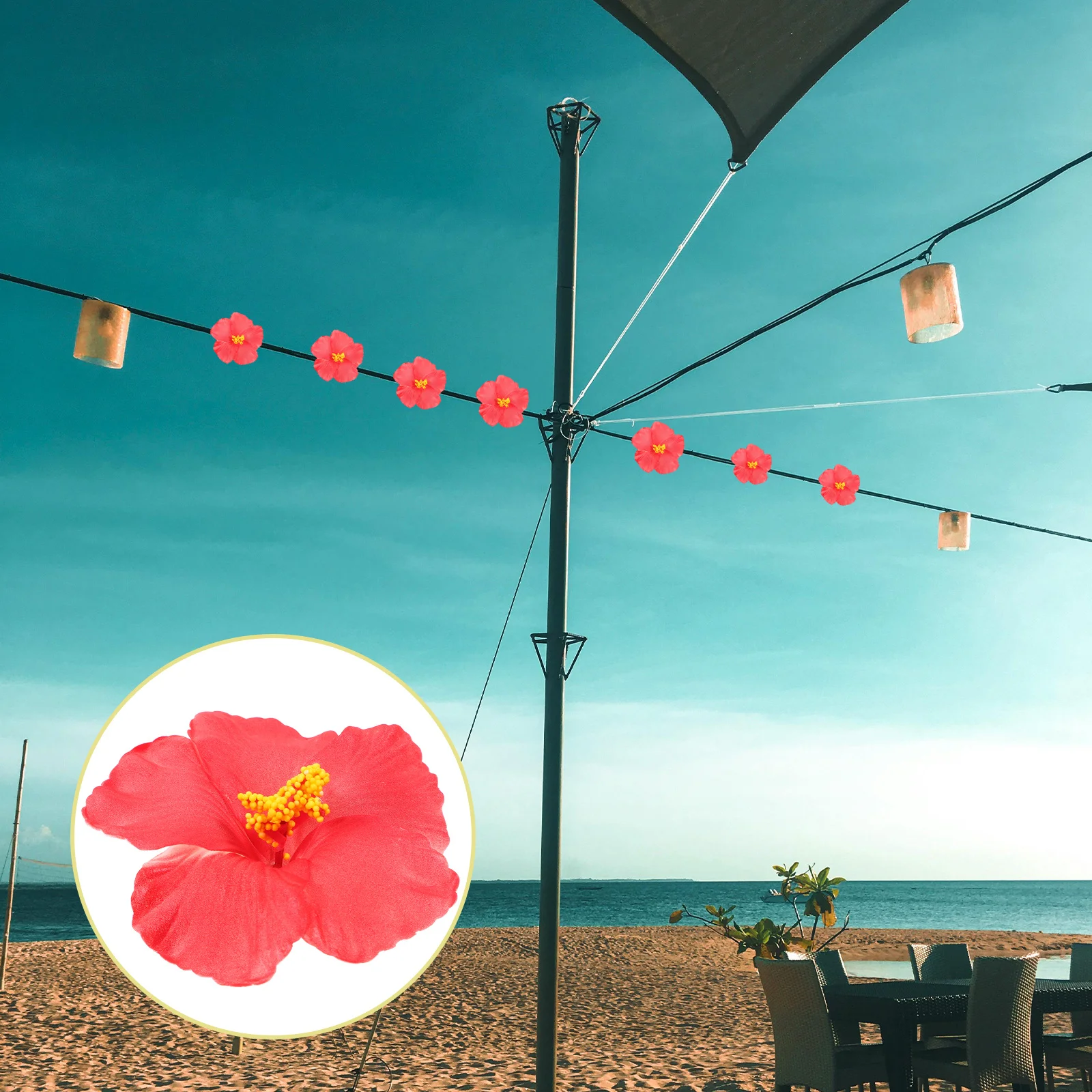 

10Pcs Fake Hibiscus Flowers Eva Artificial DIY Decoration Hawaiian Luau Party Photography Prop Tropical Flower Accessories