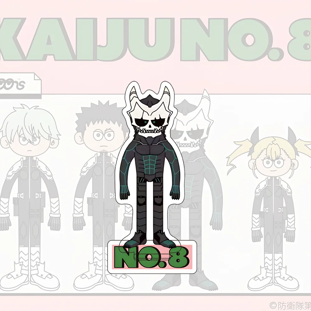 جديد أنيمي Kaiju-No.8 حامل أكريليك الحلي Ashiro Mina Kaiju No. حامل مجسم لهدايا الهالوين مكون من 8 أشكال