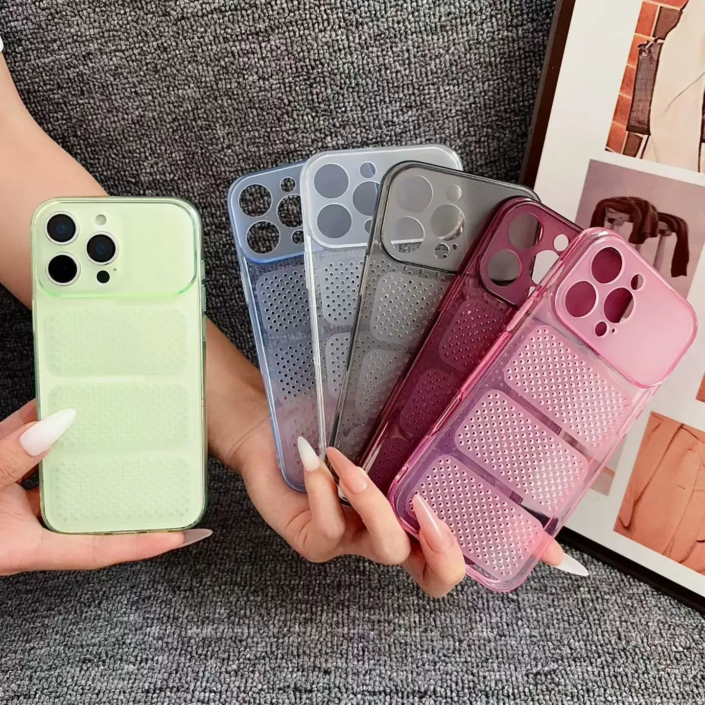เคสโทรศัพท์สีสันสดใสแบบบางพิเศ - Heat Dissipation Case บทวิจารณ์และราคา