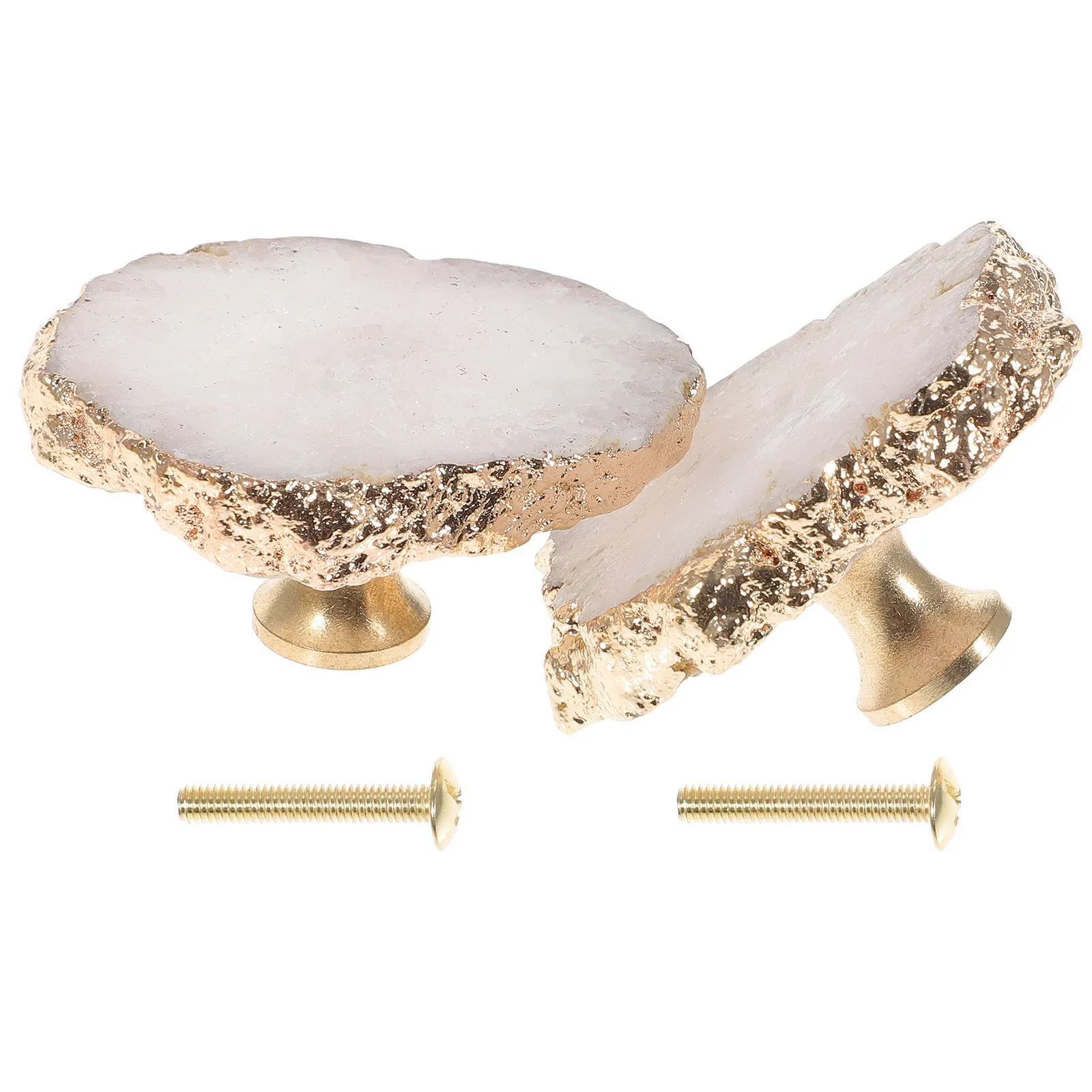 2Pcs Decorative Crystal Knobs for Dresser Drawers Cabinets Cupboards Wardrobes Closets Small Size Light Weight Elegant Furniture