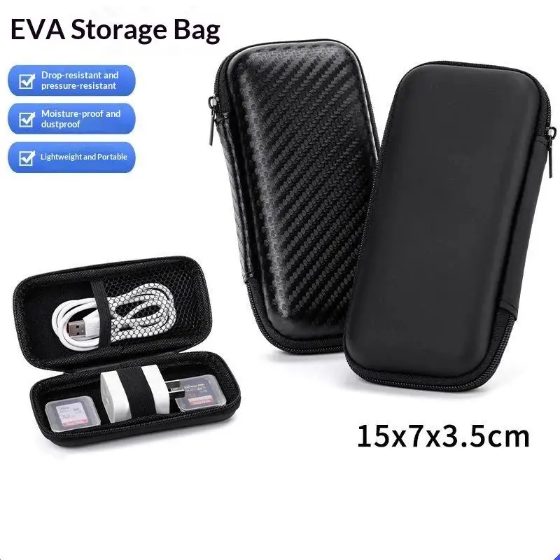 Hard EVA Carrying Storage Case, Shockproof Organizer Bag For Small Electronics, Data Cables, Earbuds And Precision Mini Tools