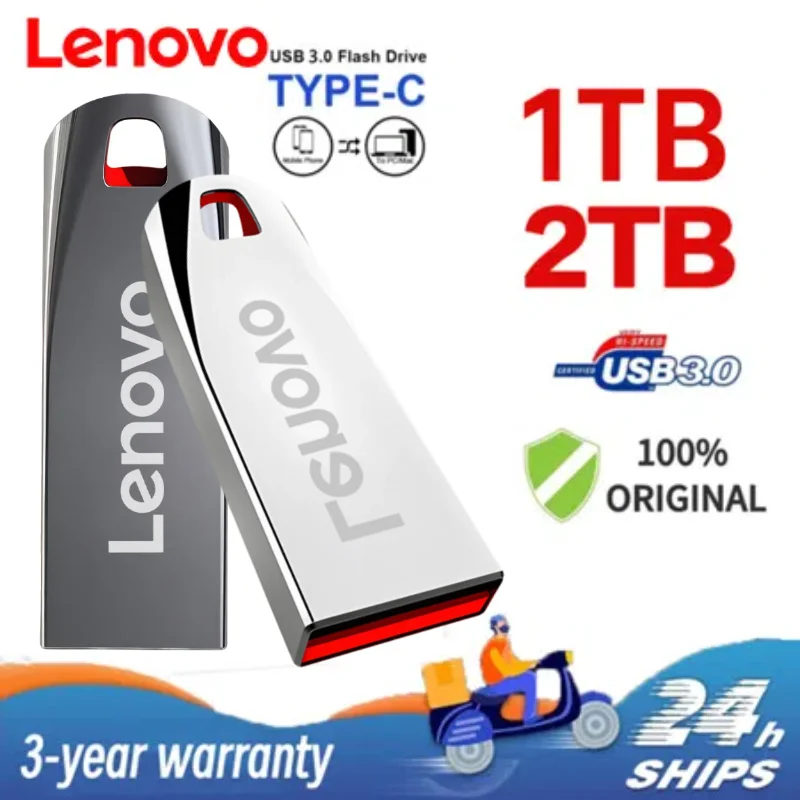

Lenovo 2 ТБ USB 3.0 Флэш-накопители Высокоскоростной флэш-накопитель 1 ТБ 512 ГБ 256 ГБ Портативный USB-накопитель Водонепроницаемый флэш-накопитель Memoria Usb
