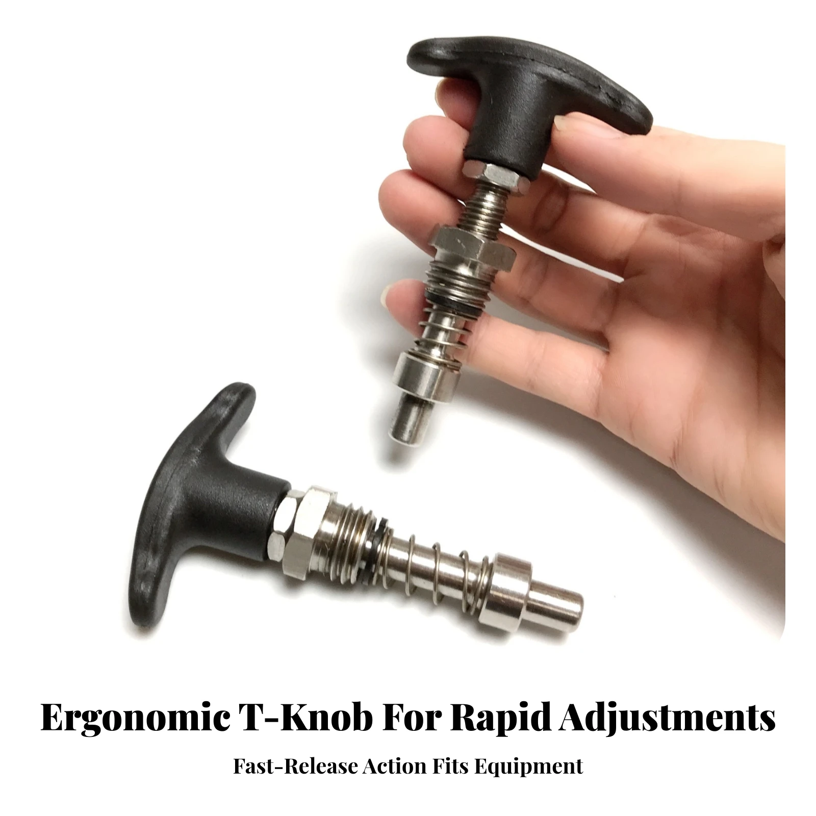 Spring Plunger Quick-Adjust T-Handle Spring-Loaded Pull Pin T-Handle Pull Pin Easy-Grip for Home Gym, Workout Station