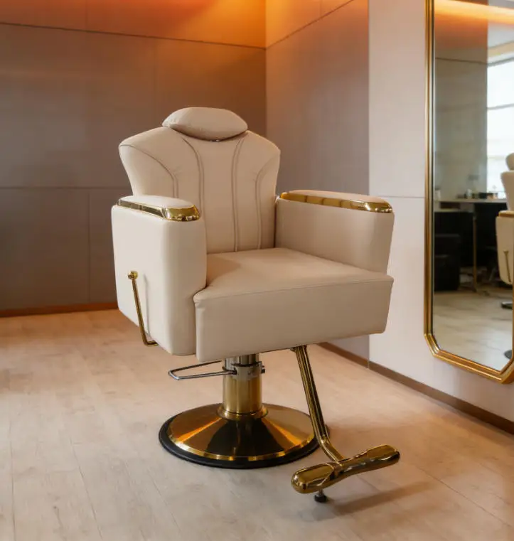 

Luxury 180 Degree Reclining Makeup Chair for Hair Stylists Height Adjustable Leather Beauty Salon Chair for Barber Shop on Sale