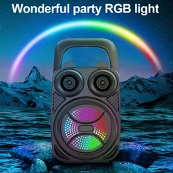 3 Inch Car Wireless Bluetooth 5.0 Speaker Dual Speakers Large Volume Portable Outdoor High-quality Home Audio Square Dance