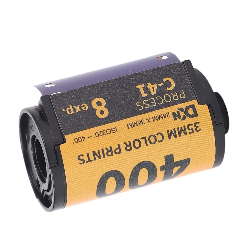 Película de color para cámara de 8 hojas/18 hojas, 35 mm, ISO 320-400, película negativa de color para cámara con estuche de almacenamiento C41 para cámara 135