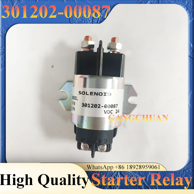 

Excavator Starter Relay 24V 301202-00087 VOE30120200087 for Excavator MK5543443 Starter Relay DL200 DL250 DL300