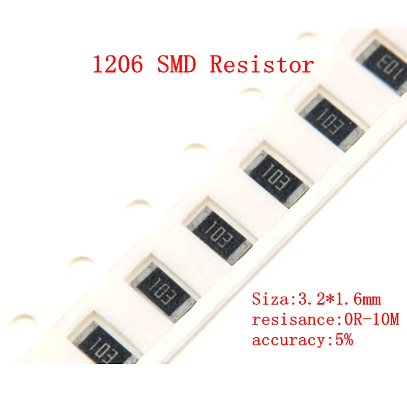 100Pcs 5% 1206 Smd …
