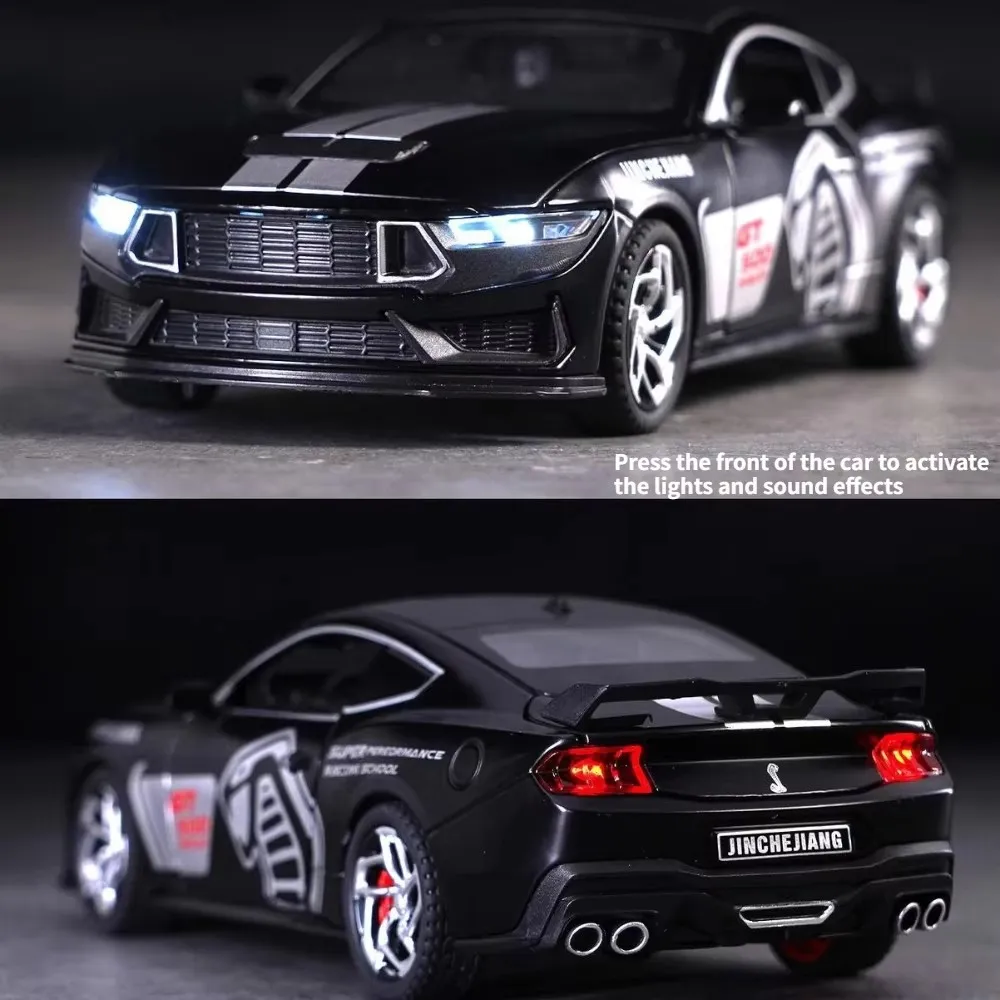 1:32 Ford Mustang Shelby GT500 legering speelgoedauto, terugtrekbaar, simulatiemodel sportwagenornament