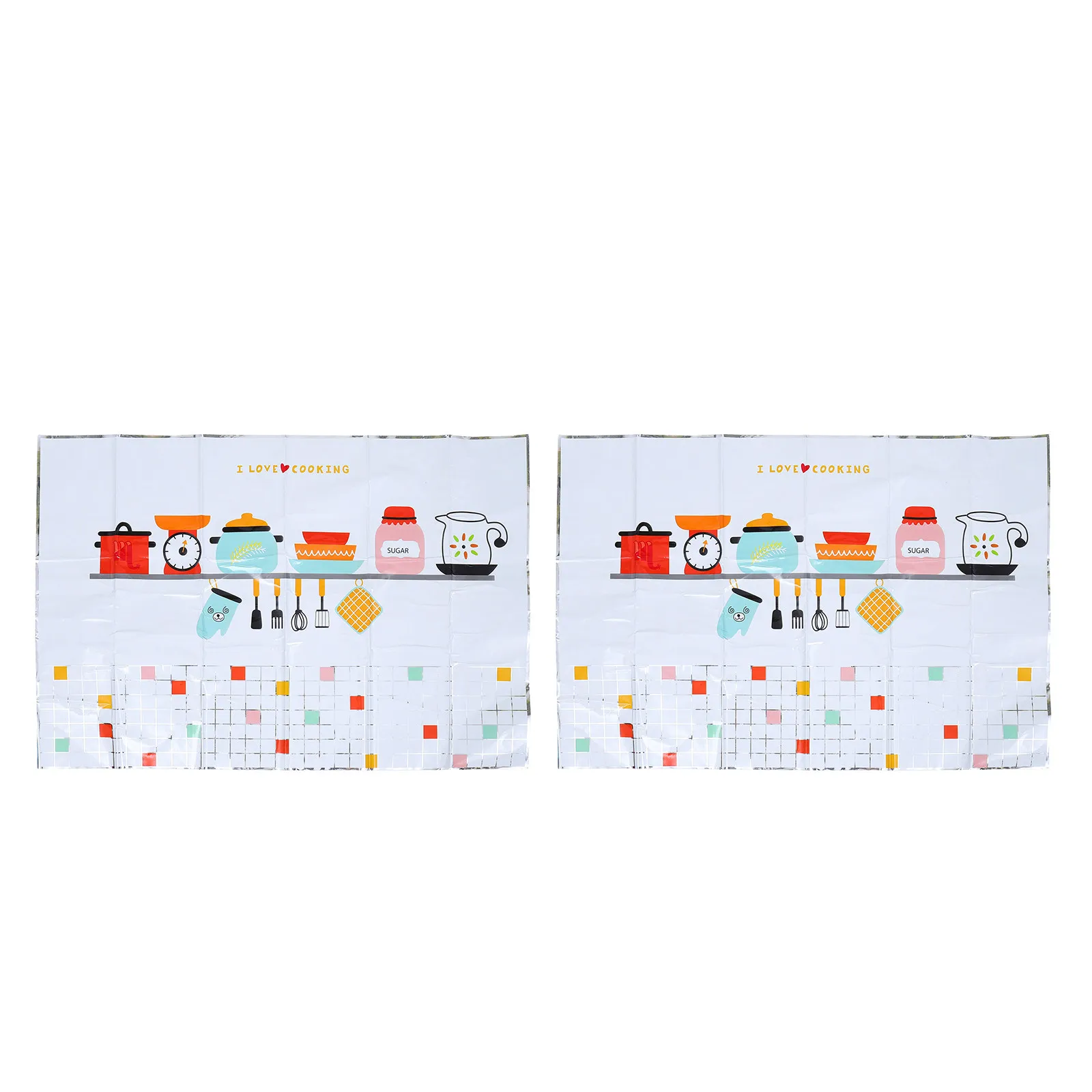 2 Pcs Wall Sticker Kitchen Oil-proof Cabinet Cooking Bench for Decals Tile Stickers view 3
