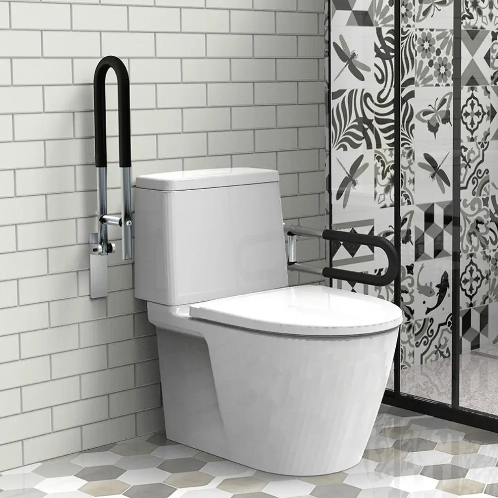 

Практичный складной подлокотник для унитаза, барьер из алюминиевого сплава, поручни для пожилых людей, нескользящая опорная направляющая для рук