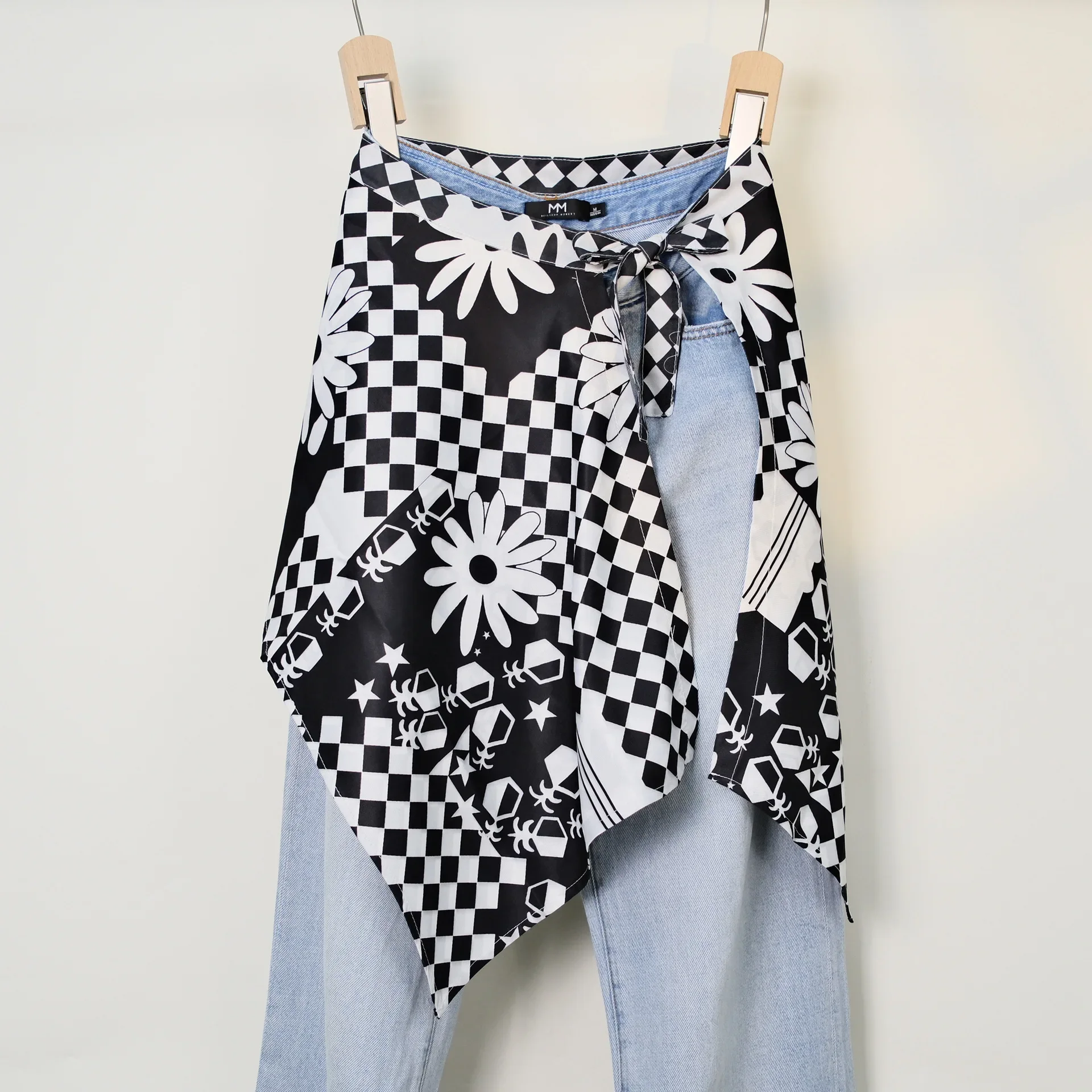 

Korean ins irregular double-sided lace up fart curtain women's spring and summer new fashion versatile layered skirt P1