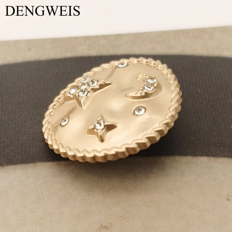 Super stilvolle Strass steine Monds tern dekorative Knöpfe für Kleidung Mantel Zubehör handgemachte DIY Dekoration Näh knöpfe 6 stücke – Detail 4