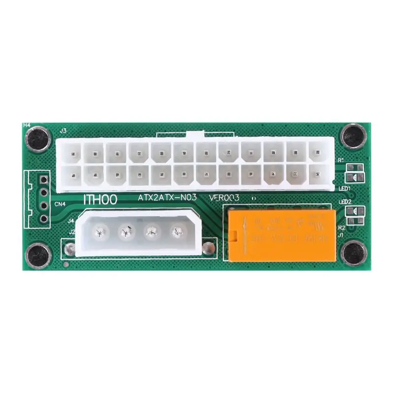 12 Pack Dual PSU Multiple Power Supply Adapter,Add2psu ATX 24 Pin To Molex 4Pin Connector For BTC Miner